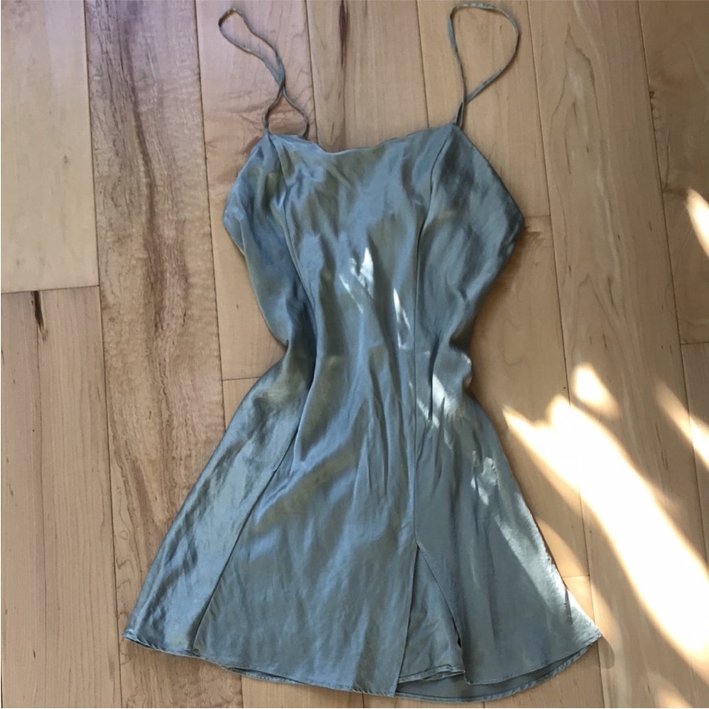 Victoria’s Secret vintage silk sage green mini slip